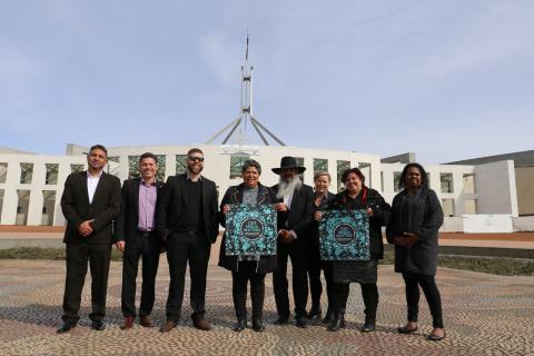 FNMA Canberra Delegation 2018 - Group outside Parliament House